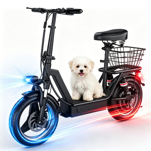 Foldable electric scooter - electric, w/